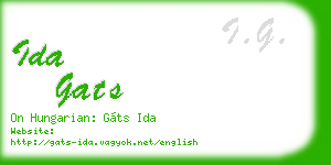 ida gats business card